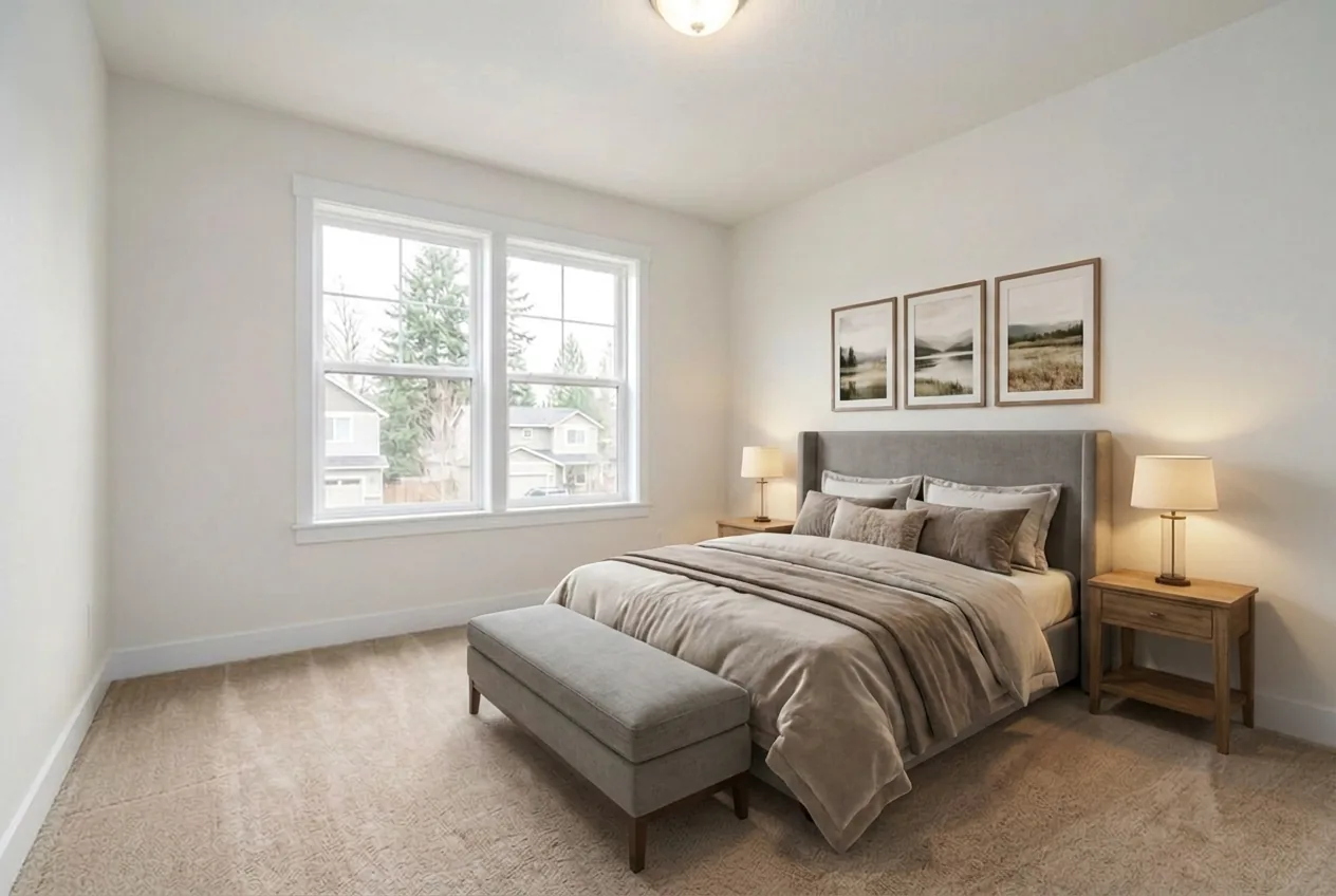 The same bedroom after virtual staging